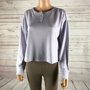 JENNI Soft Long Sleeve Henley Pajama Top, Lilac NWT XL